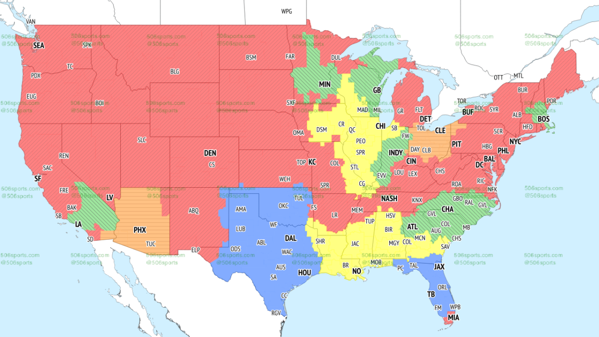NFL Week 16 TV coverage maps Yahoo Sports