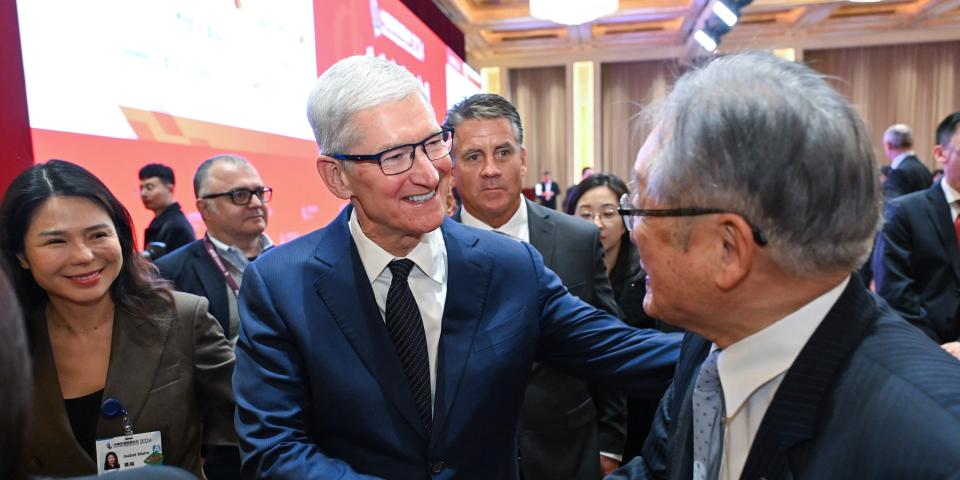 Tim Cook in China in March 2024