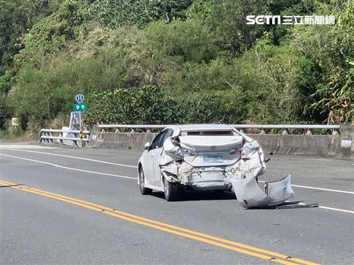 前衛生署長葉金川駕車遭追撞，出現胸悶症狀被送往部立台東醫院治療。（圖／記者王浩原攝影）