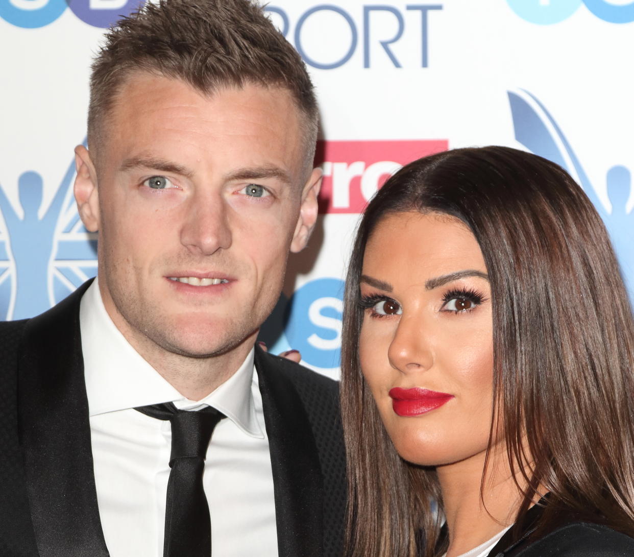 LONDON, UNITED KINGDOM - 2018/12/06: Jamie Vardy and Rebekah Vardy at The Mirror Pride of Sport Awards at Grosvenor House in Park Lane. (Photo by Keith Mayhew/SOPA Images/LightRocket via Getty Images)