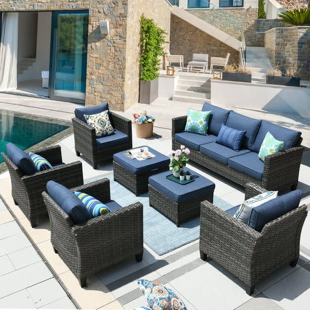 <p><a href="https://go.redirectingat.com?id=74968X1596630&url=https%3A%2F%2Fwww.walmart.com%2Fip%2FOvios-7-Pieces-Patio-Furniture-Outdoor-Wicker-Sectional-Sofa-All-Weather-Modular-Conversation-with-3-54-Cushions-for-Backyard-Powder-Coated-Steel%2F351008388&sref=https%3A%2F%2Fwww.womansday.com%2Flife%2Fwork-money%2Fg44506793%2Fwalmart-plus-week-deals-sales-2023%2F" rel="nofollow noopener" target="_blank" data-ylk="slk:Shop Now;elm:context_link;itc:0;sec:content-canvas" class="link ">Shop Now</a></p><p>Seven-Piece Patio Furniture Set</p><p>$999.99</p>