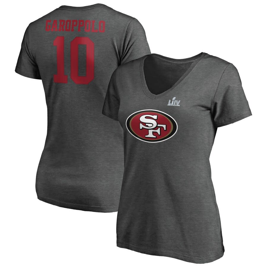 Women's 49ers Super Bowl LIV Bound Player Name & Number T-Shirt