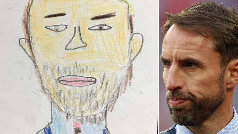 Gareth Southgate: The drawing is on the left