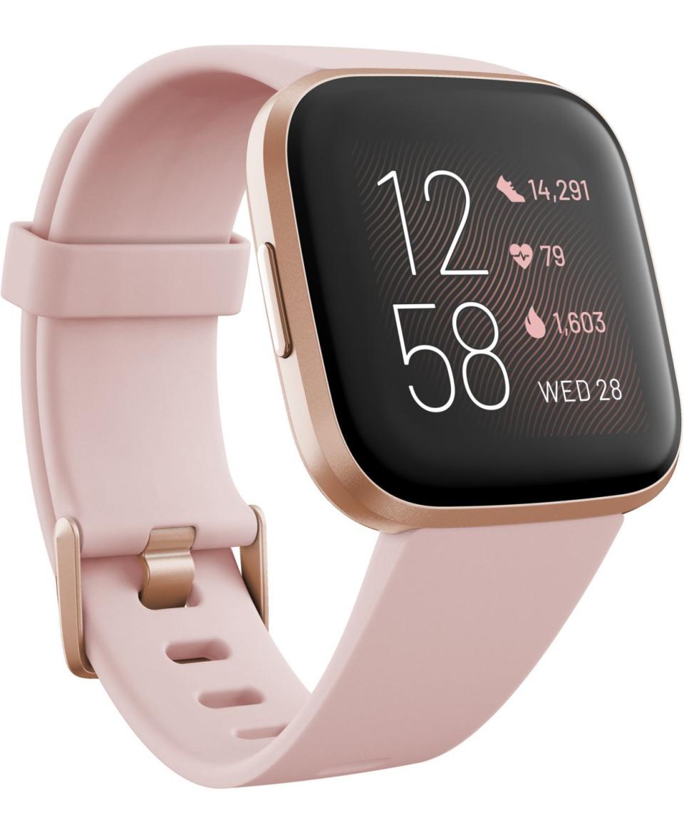 <p><strong>Fitbit</strong></p><p>macys.com</p><p><strong>$129.95</strong></p><p><a href="https://go.redirectingat.com?id=74968X1596630&url=https%3A%2F%2Fwww.macys.com%2Fshop%2Fproduct%2Ffitbit-versa-2-rose-elastomer-strap-touchscreen-smart-watch-39mm%3FID%3D10130332&sref=https%3A%2F%2Fwww.cosmopolitan.com%2Fhealth-fitness%2Fg28172667%2Fbest-fitbit-for-women%2F" rel="nofollow noopener" target="_blank" data-ylk="slk:Shop Now;elm:context_link;itc:0;sec:content-canvas" class="link ">Shop Now</a></p><p>Like the Fitbit Versa, this smartwatch has health tracking, in-watch music, real-time pace and distance info, and exercise sensing for when you forget to tap “go.” All in a super trendy blush pink hue.</p>