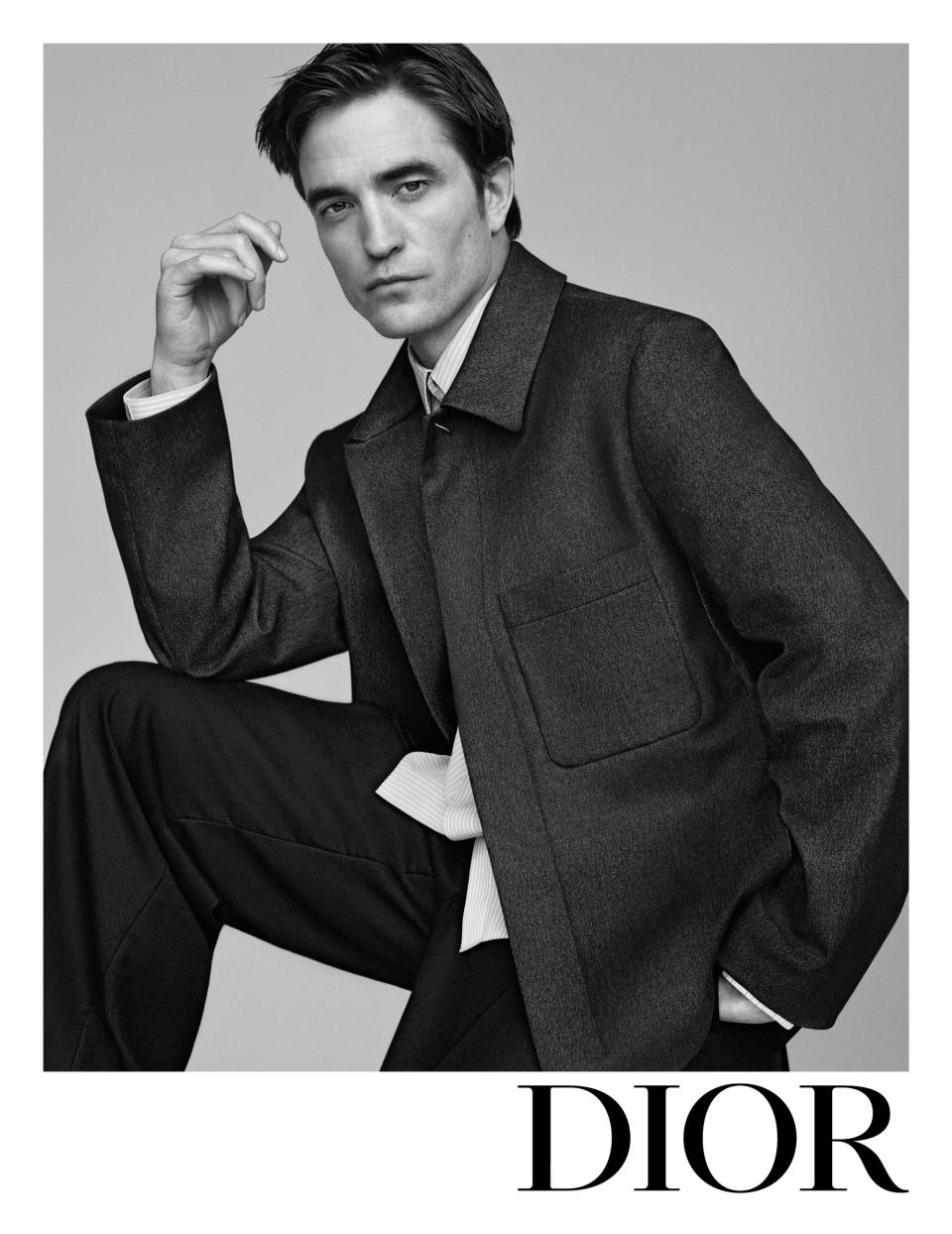 <a href="https://wwd.com/fashion-news/fashion-scoops/dior-names-french-actor-raphael-quenard-as-men-ambassador-1235938711/" rel="nofollow noopener" target="_blank" data-ylk="slk:Robert Pattinson;elm:context_link;itc:0;sec:content-canvas" class="link ">Robert Pattinson</a> wearing the Dior Icons capsule.