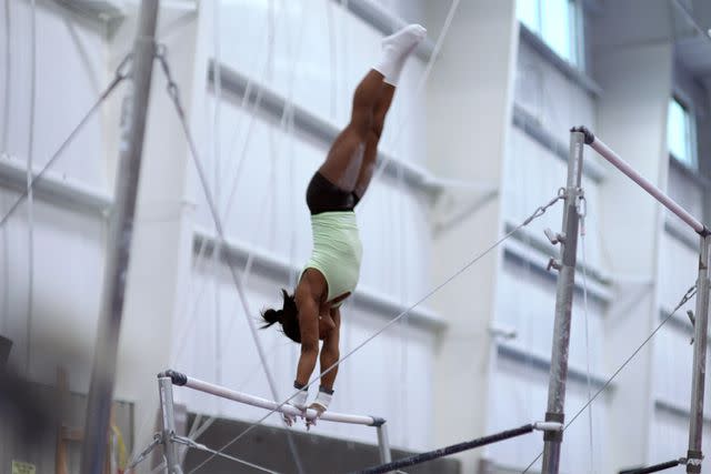 <p>Courtesy of Netflix</p> Simon Biles in Netflix's Simone Biles Rising