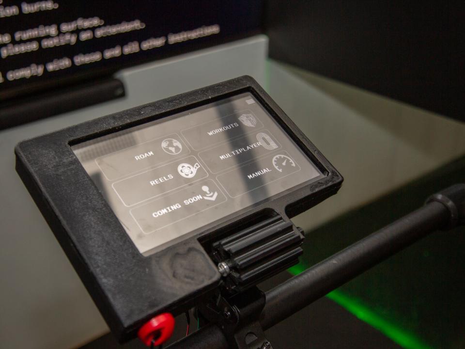 The touchscreen on a running pod at Roam149