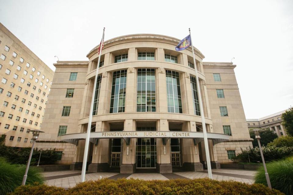 The exterior of the Pennsylvania Judicial Center.