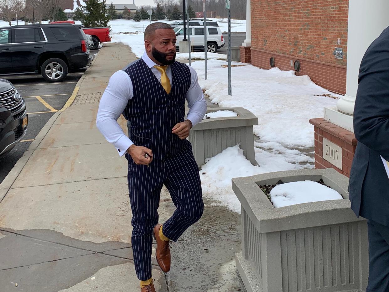 Devin Tribunella at a Greece Town Court appearance.