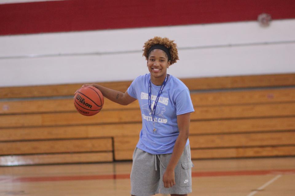 North Carolina women's basketball player Kennedy Todd-Williams, a former Jacksonville High standout, held a recent camp for young players.  