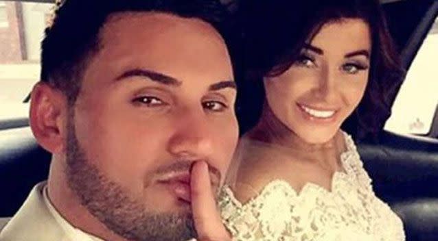 Salim and his wife at their much publicised wedding. Photo: Yahoo7