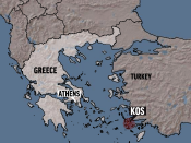 <p>Map showing the earthquake epicenter (AP) </p>