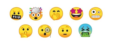 A selection of the new emoji coming to Android  - Credit: Emojipedia