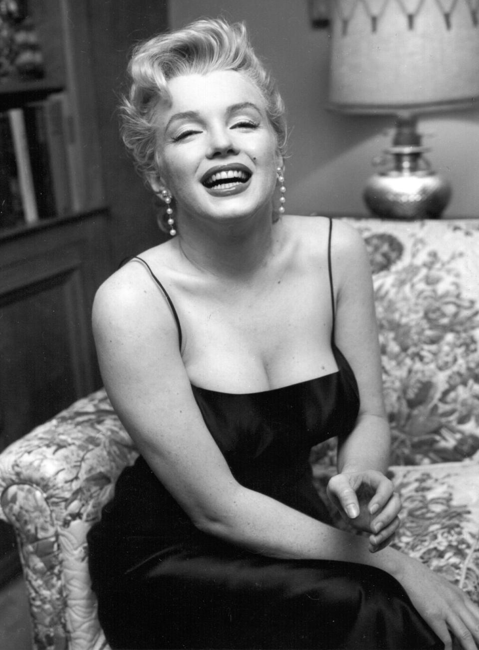 Marilyn Monroe hosts a press party held at her home on March 3, 1956 in Los Angeles, California