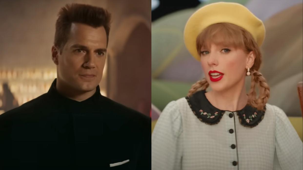  Henry Cavill in Argylle and Taylor Swift in Karma music video. 
