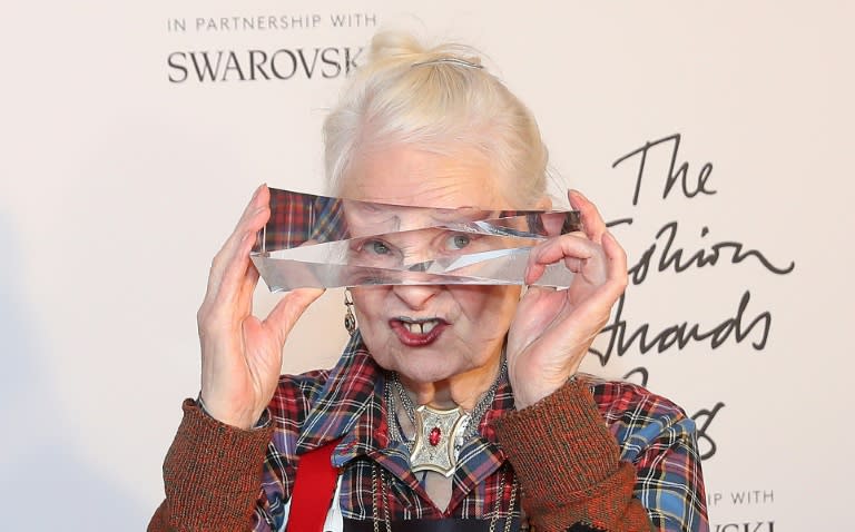 British high priestess of punk Vivienne Westwood won the award for positive change for her environmental campaigning