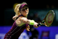 Tennis - WTA Tour Finals - Singapore Indoor Stadium, Kallang, Singapore - October 23, 2018 Ukraine's Elina Svitolina in action during her group stage match against Czech Republic's Karolina Pliskova REUTERS/Edgar Su