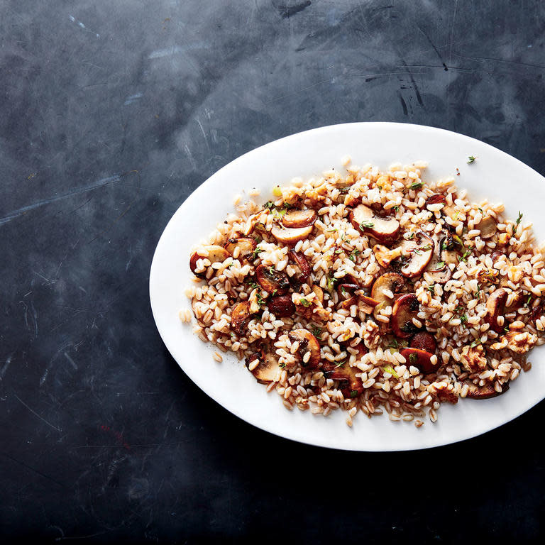 Farro, Mushroom, and Walnut Pilaf