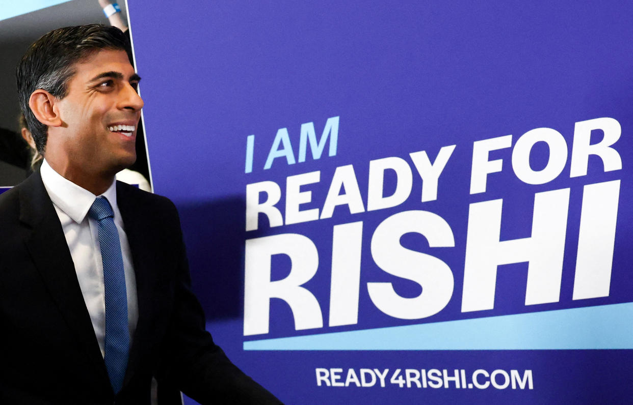 Former Chancellor of the Exchequer Rishi Sunak arrives at an event to launch his campaign to be the next Conservative leader and Prime Minister, in London, Britain, July 12, 2022. REUTERS/Henry Nicholls     TPX IMAGES OF THE DAY