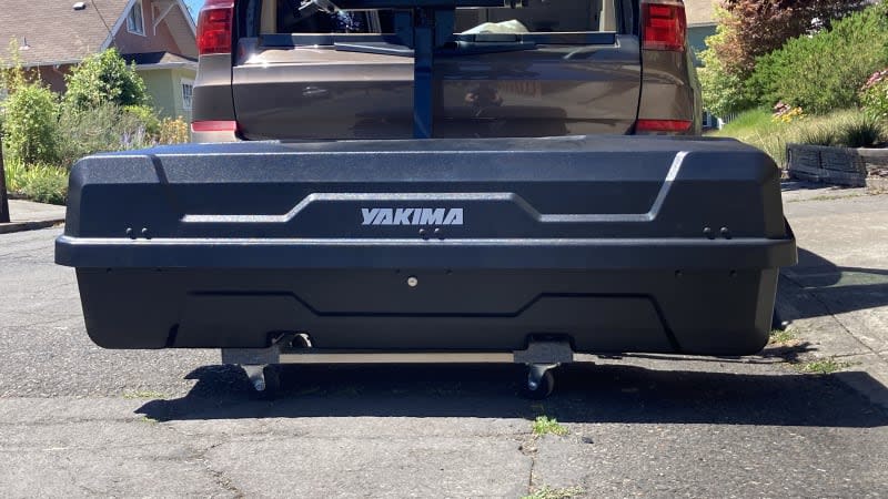 Yakima Exo Gearlocker on dolly offloading