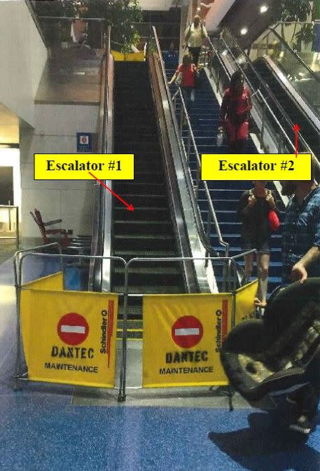 The family of a man who died on a Detroit airport escalator says the airport is endangering passengers by refusing to put no-luggage signs near escalators.