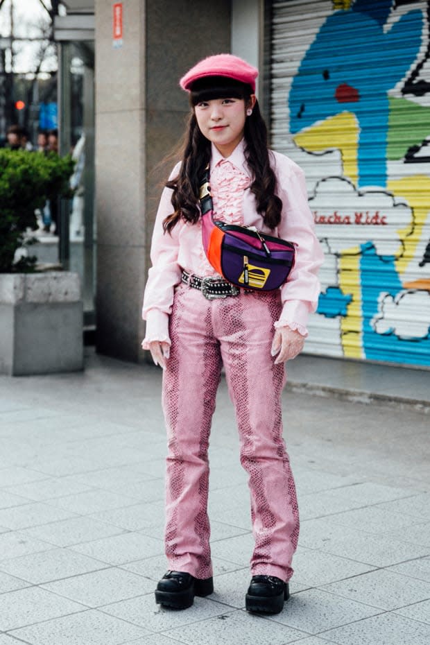 <p>On the street at Tokyo Fashion Week. Photo: Emily Malan/Fashionista</p>