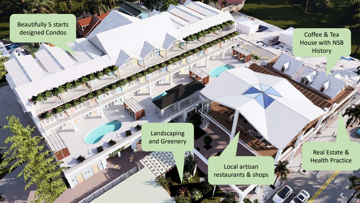 Concept image of the proposed Flagler Commons project from local real estate agent Ignacio Barsottelli. The city is weighing whether to sell or lease its public parking property on Jessamine Avenue to expand parking in the Flagler Avenue business district.