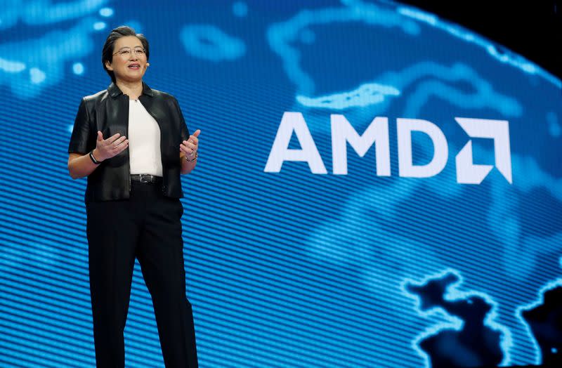 FILE PHOTO: Lisa Su, president and CEO of AMD, gives a keynote address during the 2019 CES in Las Vegas