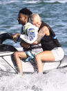 <p>The lovey-dovey couple got wet and wild in Miami Beach. (Photo: VEM/Backgrid) </p>