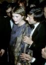 <p>Farrow and Previn's affair resulted in the actress's first pregnancy in 1969. Here, the pregnant actress attends a party for Previn's concert at Carnegie Hall in December 1969. The couple welcomed twins, Matthew and Sascha Previn, in February 1970. </p>