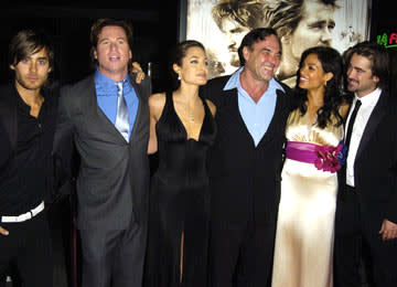 Jared Leto , Val Kilmer , Angelina Jolie , director Oliver Stone , Rosario Dawson and Colin Farrell at the Hollywood premiere of Warner Bros. Alexander