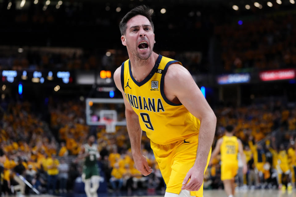 T.J. McConnell scored 20 points off the bench to help lift the Pacers past the Milwaukee Bucks in Game 6 of the first-round playoff series.  (Photo by Dylan Buell/Getty Images)