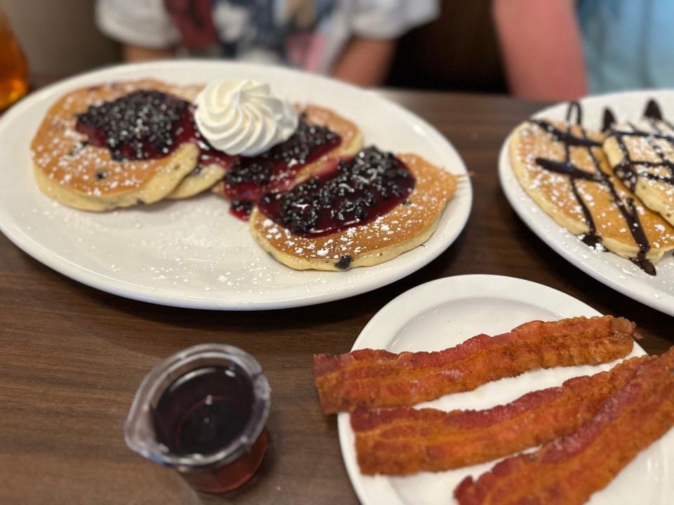 Blueberry pancakes at Bob Evans 