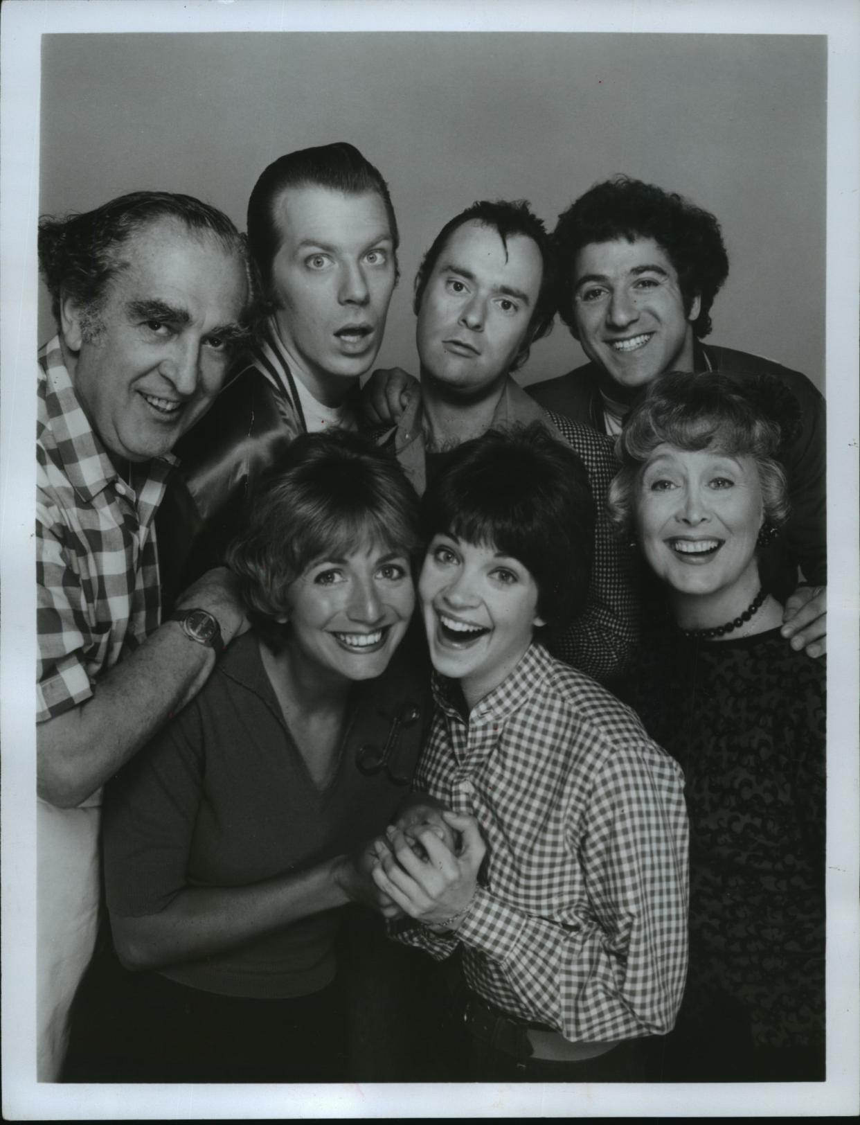 Penny Marshall (center left) and Cindy Williams (center right) in ABC's "Laverne & Shirley."