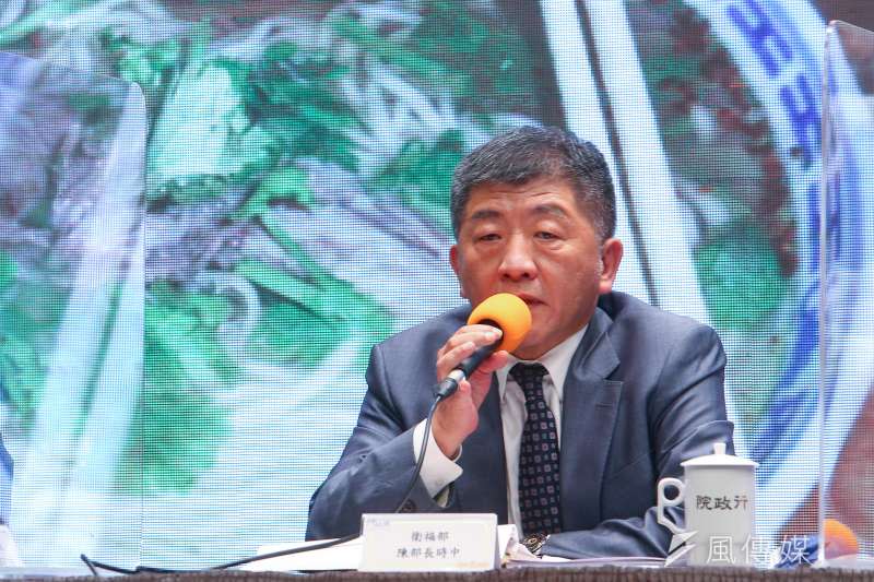 20200828-衛福部長陳時中28日針對開放美豬、美牛議題說明。（顏麟宇攝）
