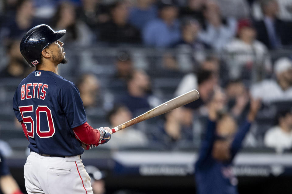 Mookie Betts put the Red Sox ahead for good Thursday night. (Photo by Billie Weiss/Boston Red Sox/Getty Images)