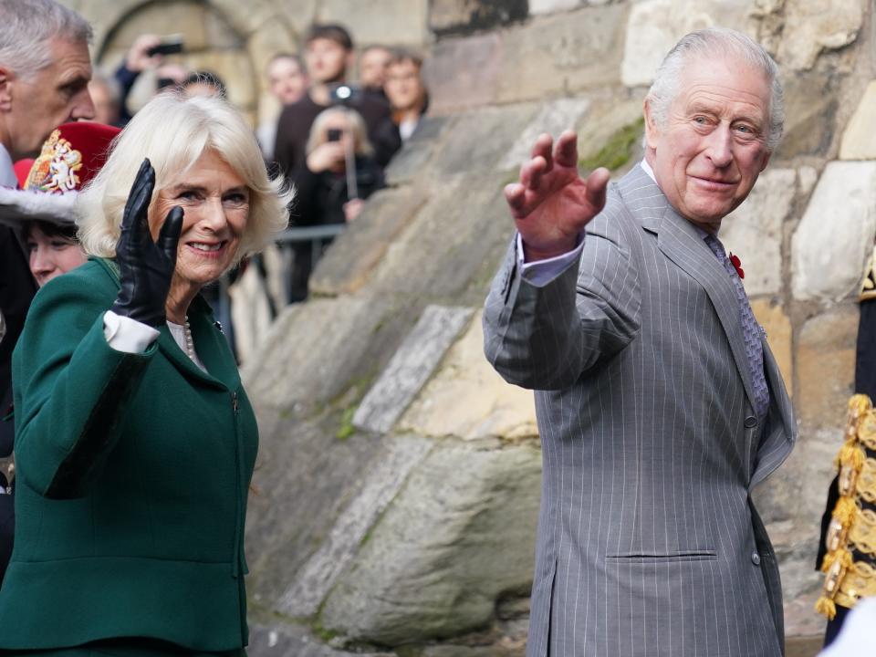 King Charles III and the Queen Consort attend a ceremony at Micklegate Bar in York where the Sovereign is traditionally welcomed to the city