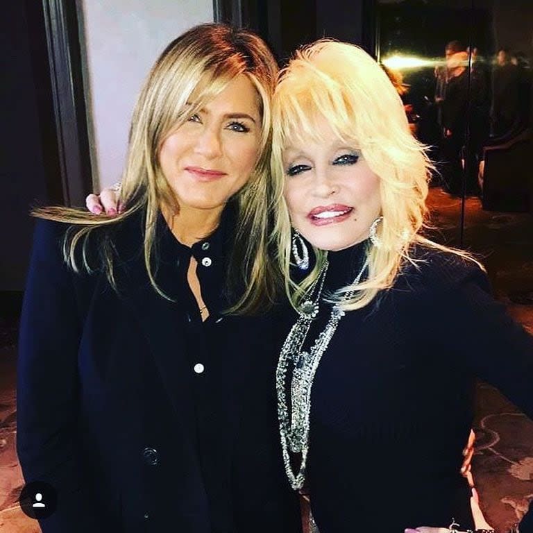 Jennifer Aniston y Dolly Parton actuaron juntas en Dumplin (Foto: Pinterest)