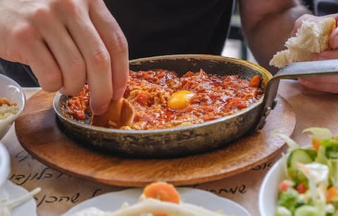 Shakshuka in Tel Aviv - Credit: getty