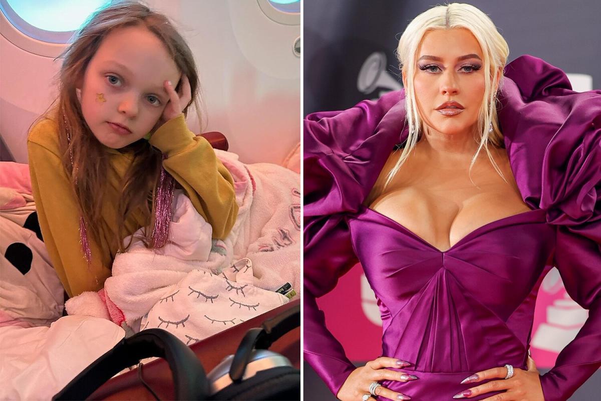 Christina Aguilera comparte escenas de Princess Summer, de 8 años, capturando su concierto en divertidas imágenes