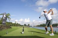 Captain Phil Mickelson, of HyFlyers GC, hits from the sixth tee during the pro-am before LIV Golf Singapore at Sentosa Golf Club, Thursday, May 2, 2024, in Sentosa, Singapore. (Charles Laberge/LIV Golf via AP)