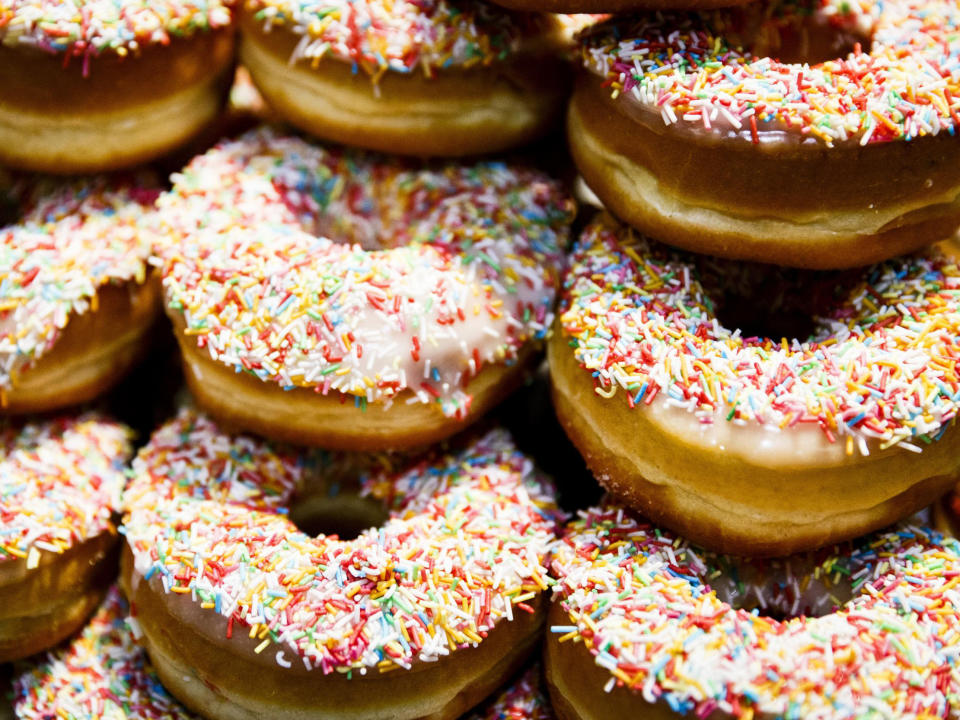 Doughnuts contain around 27g of sugar per 100g: Getty