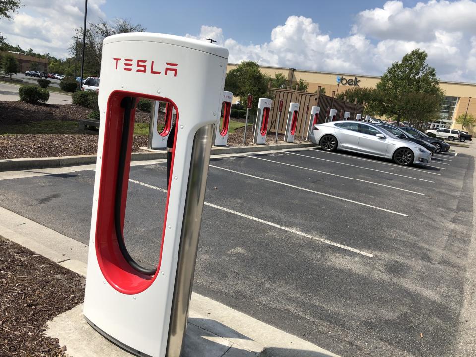 Several Wilmington businesses, like Mayfaire Town Center in Wilmington, have already added EV charging stations to meet customer demand. But some officials are worried the private sector won't be able to keep up with growing demand, especially from residents of multi-use housing projects.