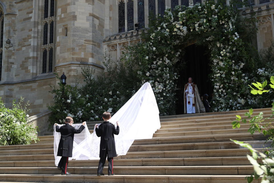 Meghan Markle making her entrance. (Photo: Getty Images)