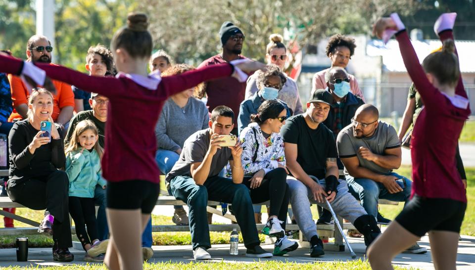 Madison Street Academy dancers perform on Jan. 15, 2022 at the annual wreath laying ceremony at the Martin L. King Jr. Park at the MLK Memorial in Ocala.