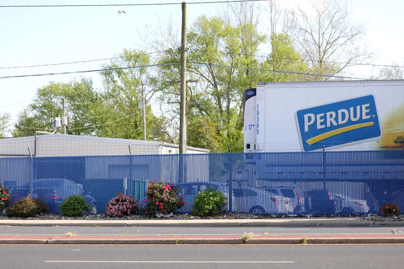 FILE PHOTO: The Perdue poultry factory remains open amid the coronavirus disease (COVID-19) outbreak, in Salisbury, Maryland