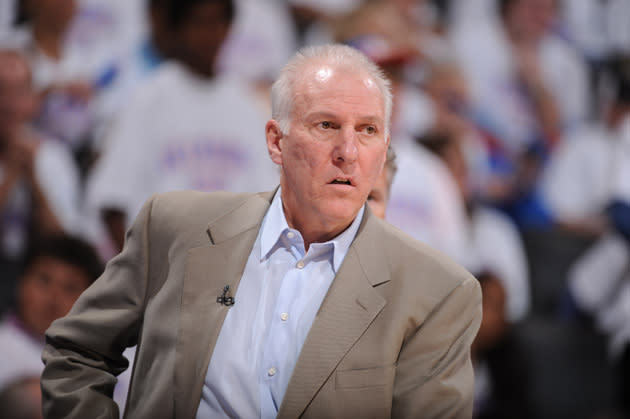 L'entraîneur des Spurs de San Antonio dans la NBA Gregg Popovich a fait un don de 5 000$ pour appuyer la campagne électorale de Barack Obama. (Getty Images)