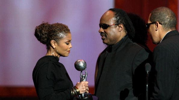 Janet Jackson and Stevie Wonder