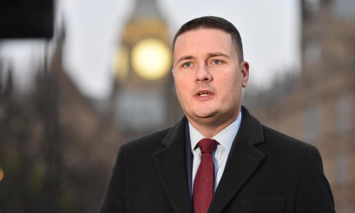 <span>Wes Streeting addresses reporters in Westminster.</span><span>Photograph: Thomas Krych/Zuma Press Wire/Rex/Shutterstock</span>