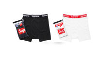 <p>Boxer briefs, $36, <a rel="nofollow noopener" href="http://www.supremenewyork.com/shop/accessories/d1zux8o2l/gdmtp6vn0" target="_blank" data-ylk="slk:supremenewyork.com;elm:context_link;itc:0;sec:content-canvas" class="link ">supremenewyork.com</a> </p>